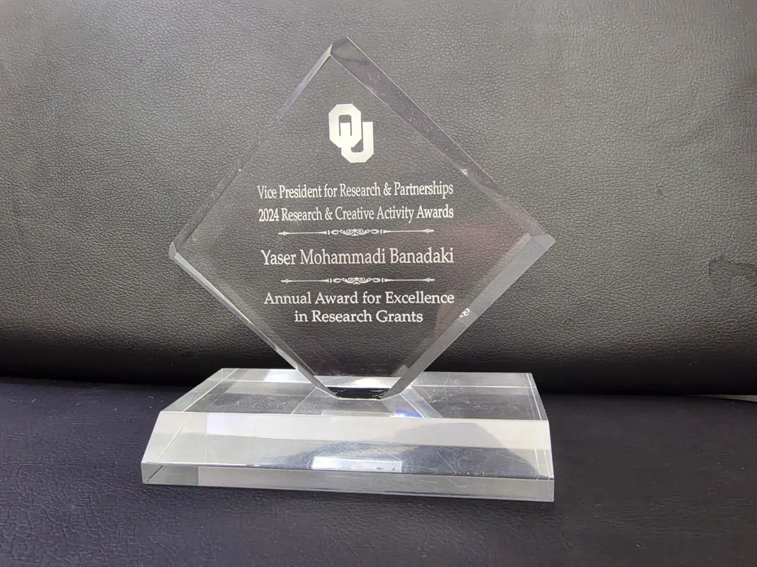 Celebrating Research Excellence: Dr. Yaser (Mike) Banad Receives 2024 OU Research Award