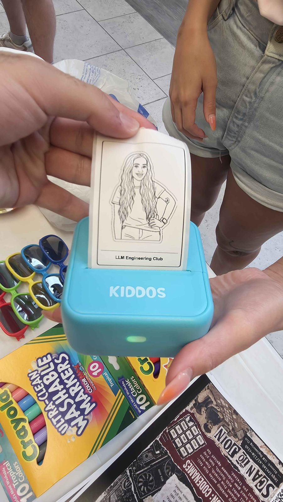 A sketch printed by the model